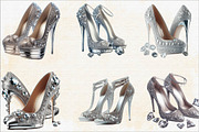 Silver Luxury Heels  Sublimation Cl, an Illustration by SVGArt (Thumbnail 2 of 8)
