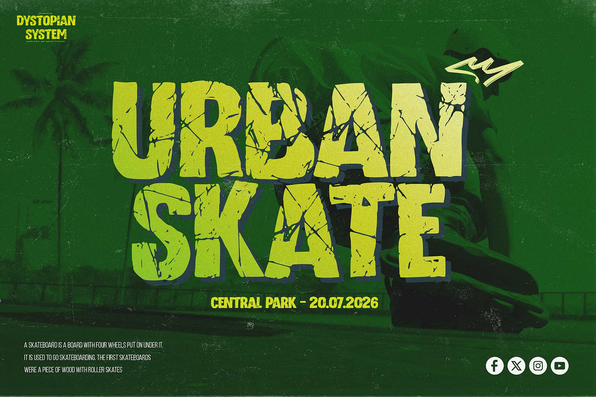 Dystopian System – Rough Rebel Font, a Slab Serif Font by Gassstype (Photo 2 of 8)