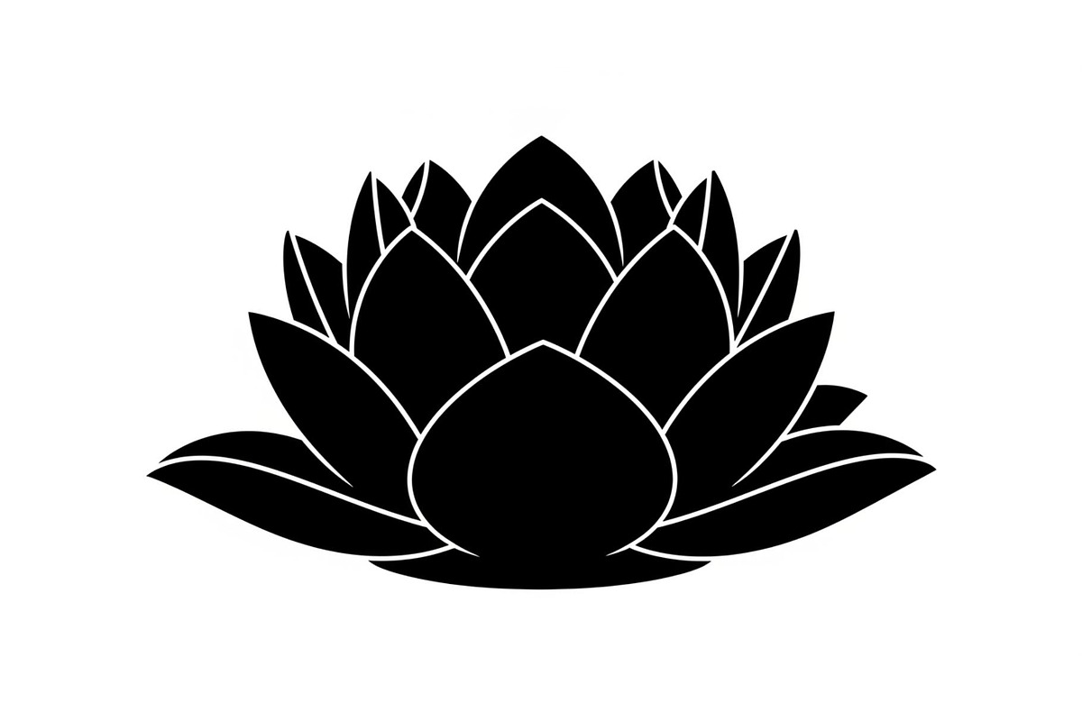 Lotus Flower Silhouette Vector Bundl, an Illustration by Creativeshirt (Photo 11 of 51)