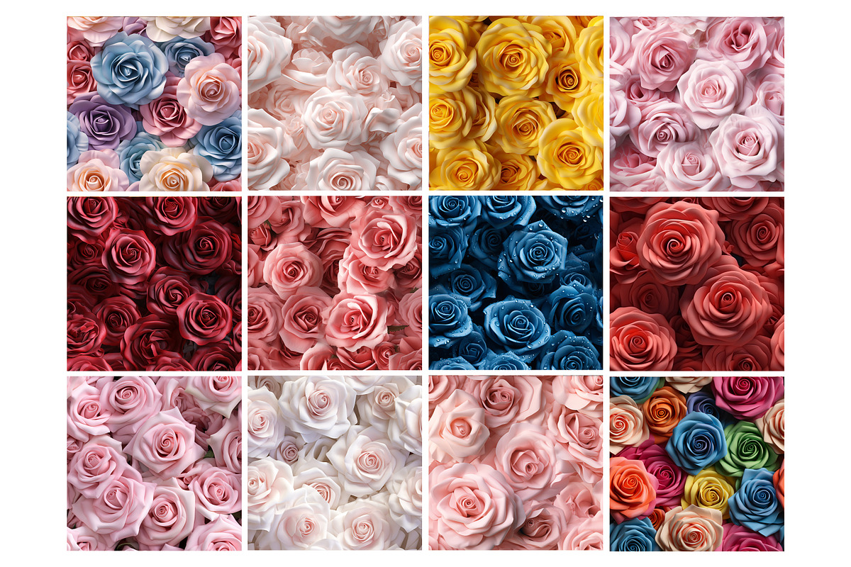 3D Rose Seamless Pattern, a Pattern Graphic by Forhadx5 (Photo 8 of 13)