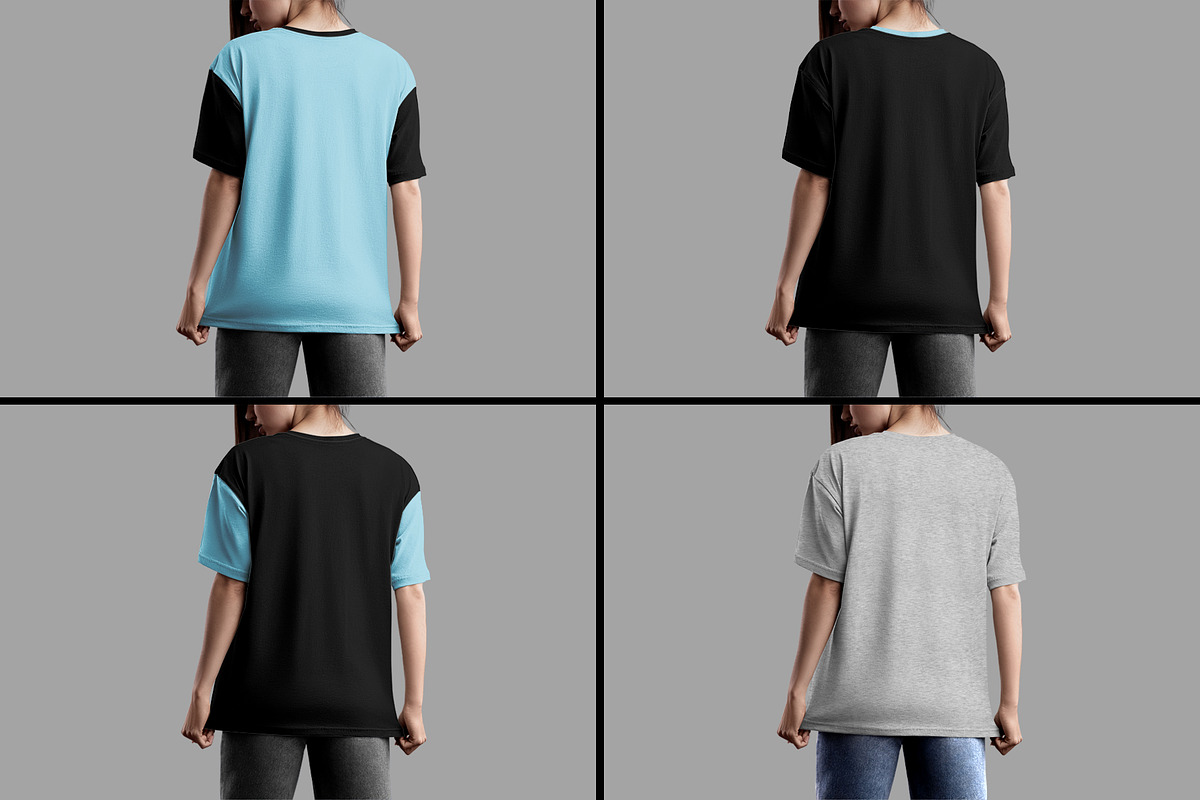 5 Mockups Woman Oversize T-Shirt, a Shirt Mockup by Grow Design Craft Studio (Photo 3 of 8)