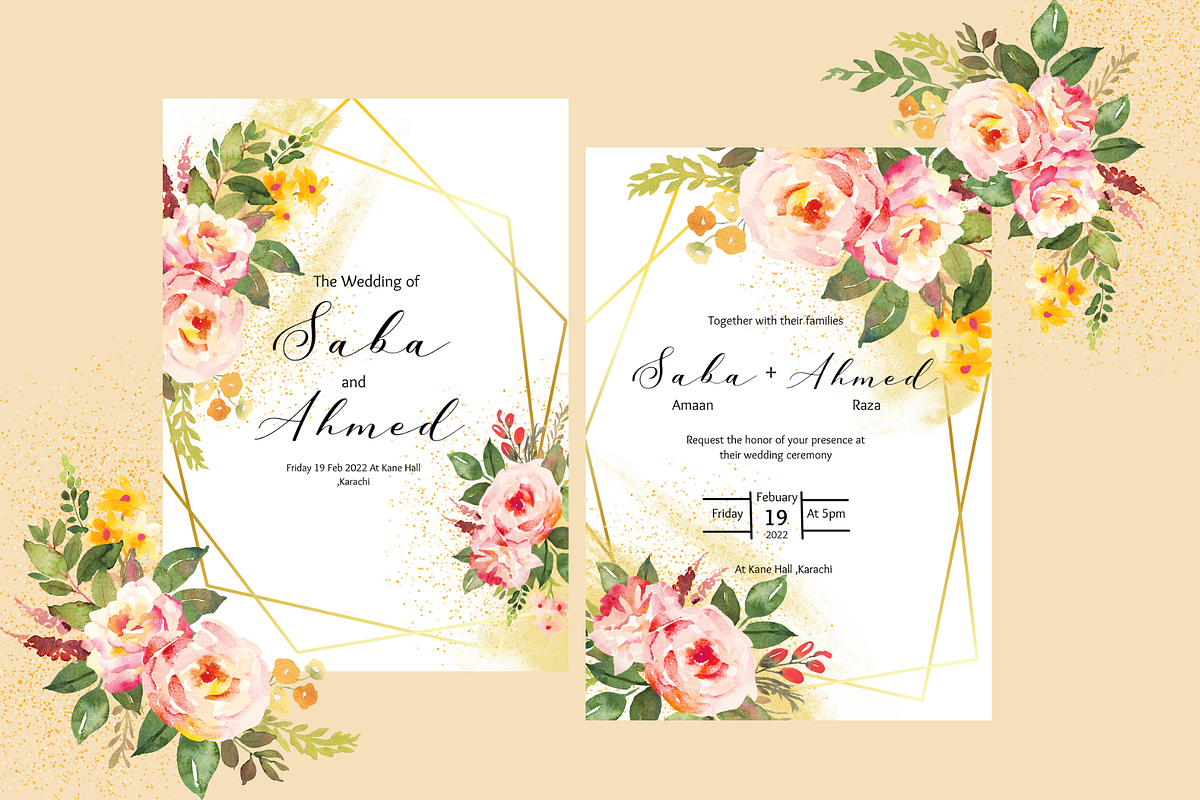 Elegant Flowers Wedding Invitation, an Invitation Template by Weddinginvitation by Fati (Photo 1 of 3)