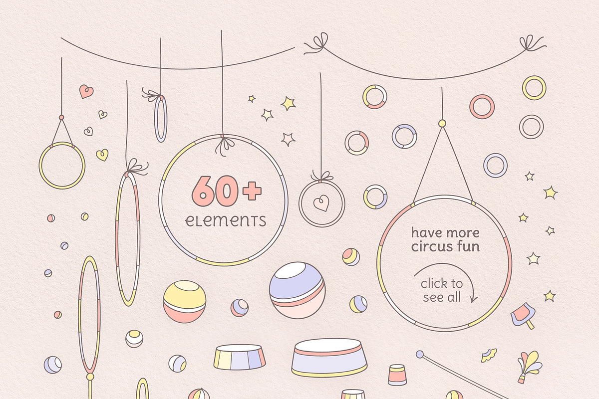 PONY LOVES CIRCUS | DESIGN SET, an Animal Illustration by CATMINT (Photo 5 of 10)