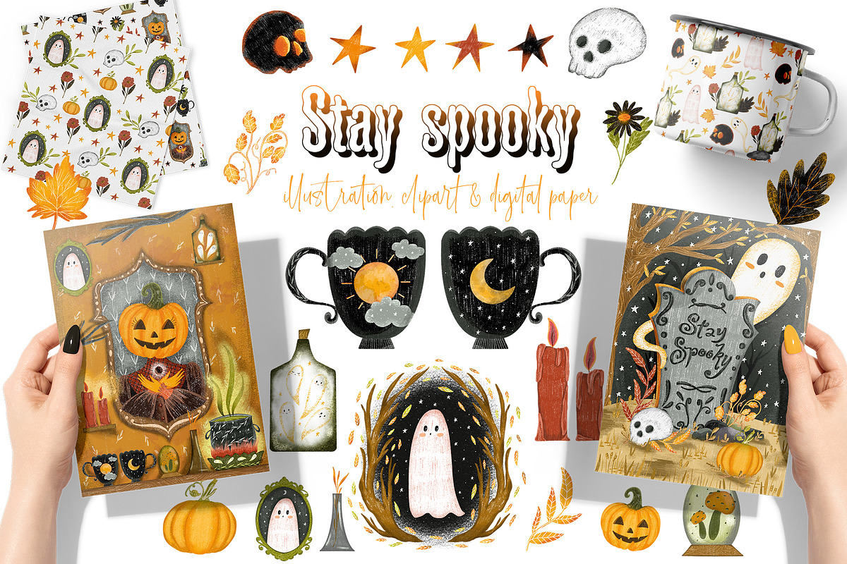 Stay spooky Halloween illustration, a Seasonal Illustration by Yelloo Fish (Photo 1 of 10)