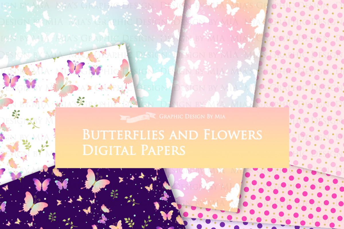 Butterflies and Flowers, an Illustration by Mia's Graphic Design (Photo 11 of 11)