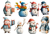 Quirky Snowman Clip Art, an Illustration by Designworld (Thumbnail 2 of 5)