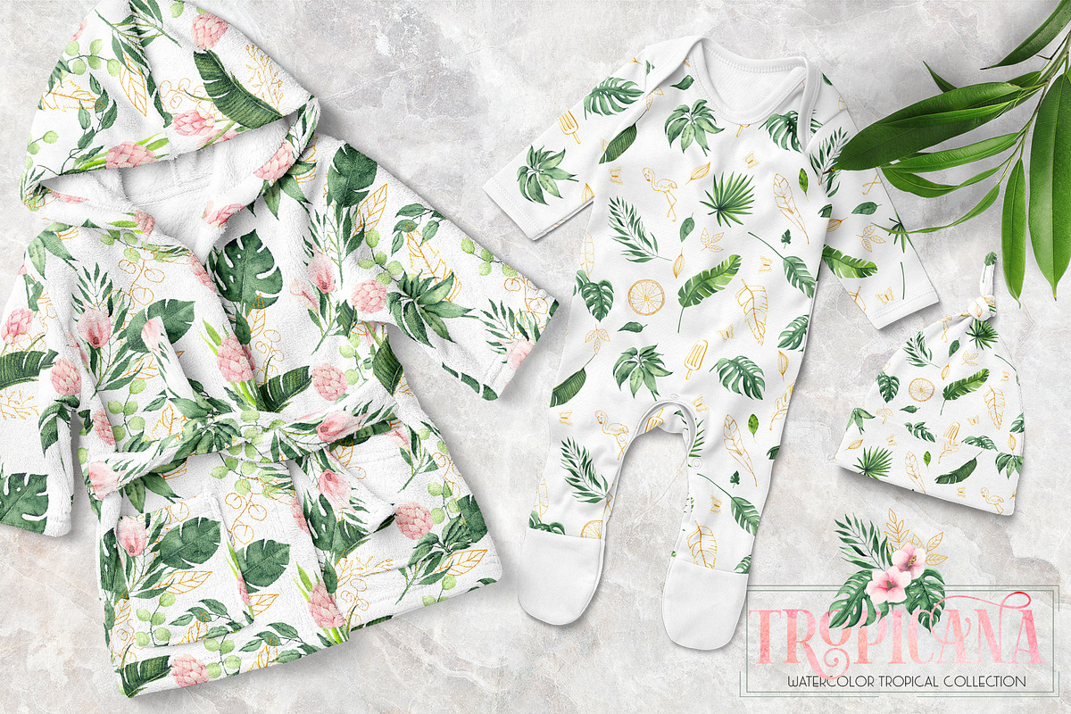 Watercolor tropical collection, an Object Graphic by Ana-Sakuta (Photo 14 of 16)