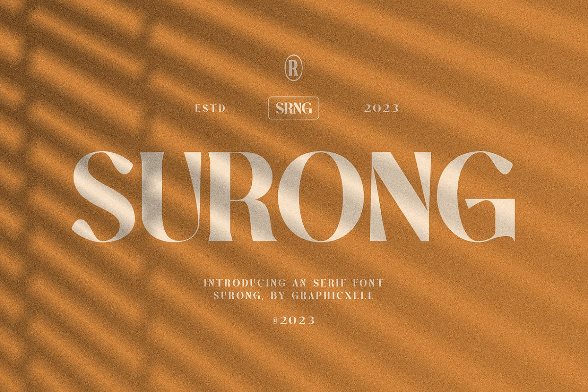 Surong Elegant Serif Font Typeface, a Serif Font by Graphicxell (Photo 1 of 10)