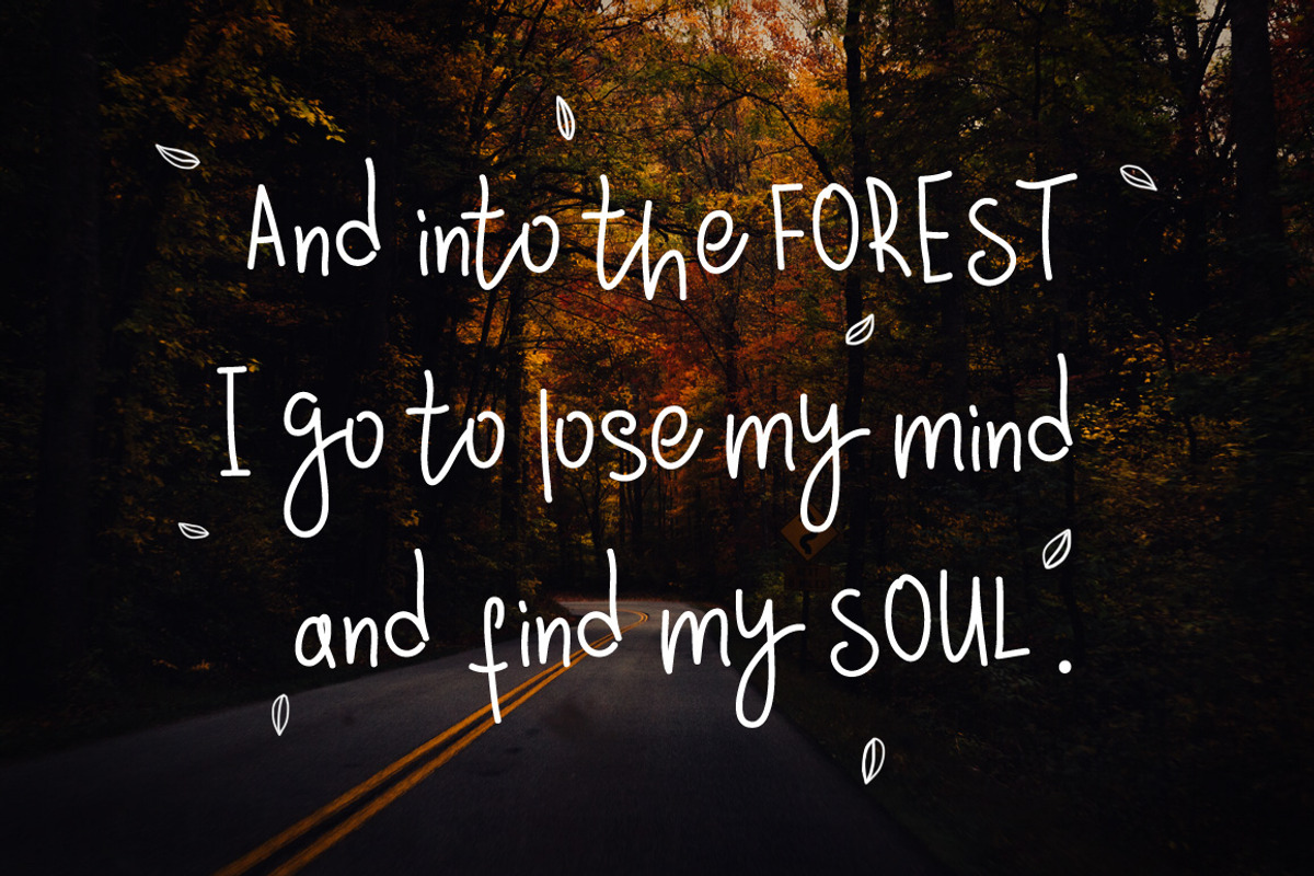 Sylvestre nature handwritten font preview 5