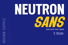Neutron Sans is Sans serif font