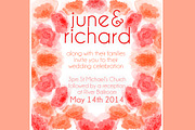 Watercolor Flowers & Invitation, an Invitation Template by Mara's Media (Thumbnail 2 of 3)