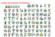 Success and Winnings Illustrations, a Person Illustration by Vector Portal (Thumbnail 1 of 8)