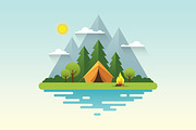 Camping illustration, an Illustration by MaryArt (Thumbnail 3 of 3)
