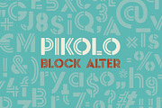 Pikolo Block Alter Font, a Sans Serif Font by Ideabuk (Thumbnail 1 of 9)
