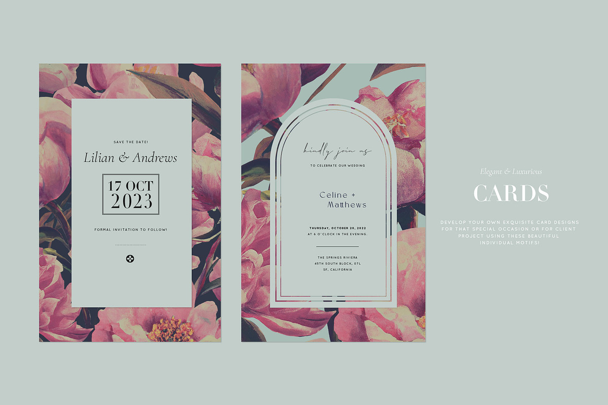 Botan, Exquisite Peonies!, a Pattern Graphic by TSTUDIO