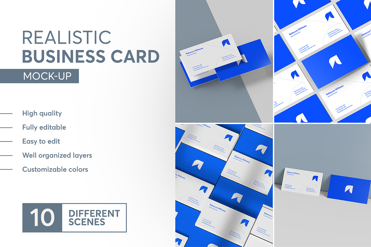 Realistic Business Card Mock-up, a Print Template by Propex (Photo 1 of 10)