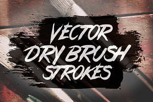 24 Vector Dry Brush Stroke Brushes