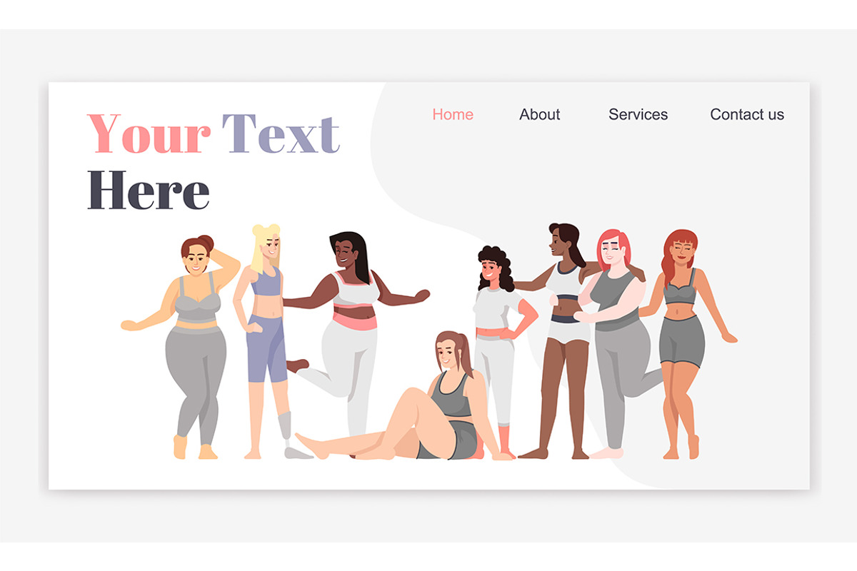 Body positive landing page templates, a Landing Page Template by IMG ...