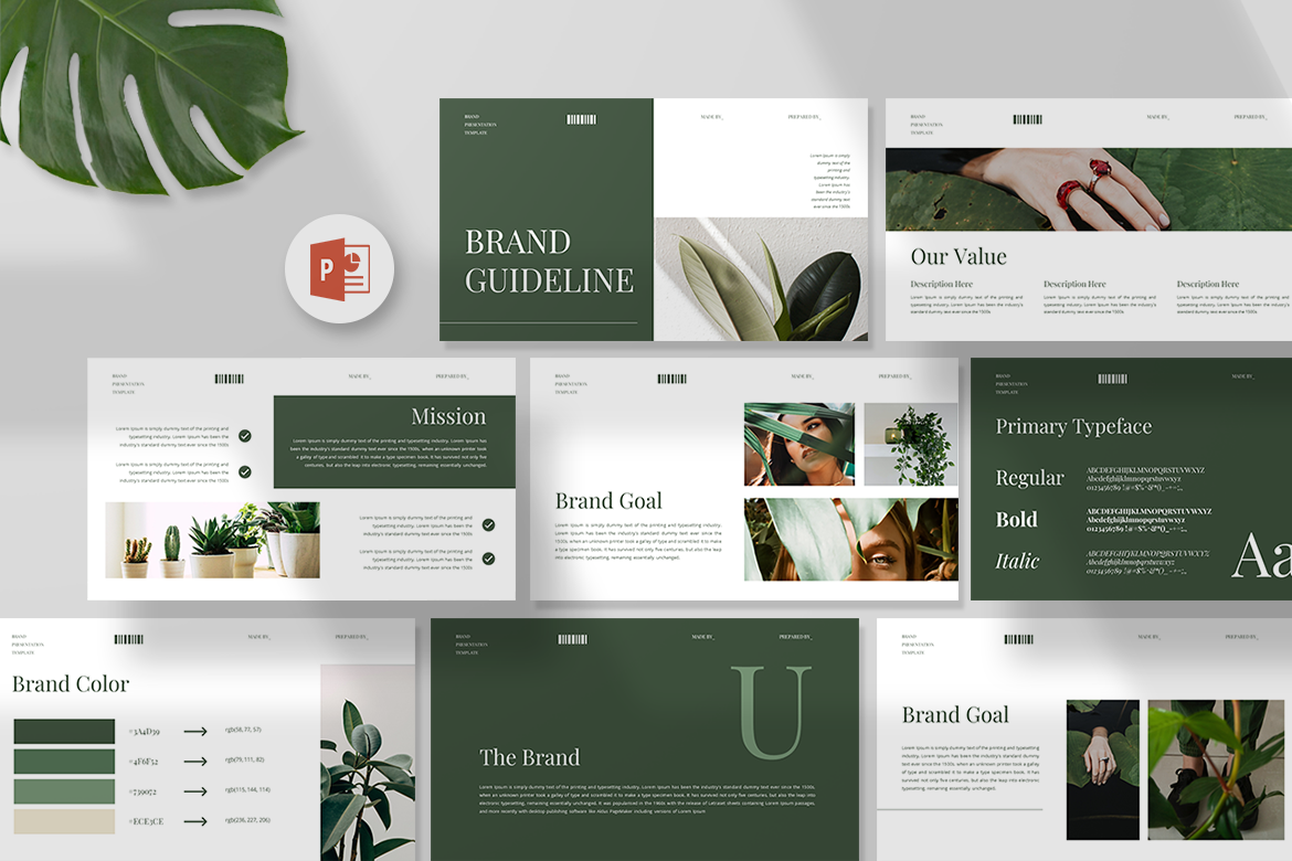 Brand Guideline - PowerPoint, a Presentation Template by QR Design Studio