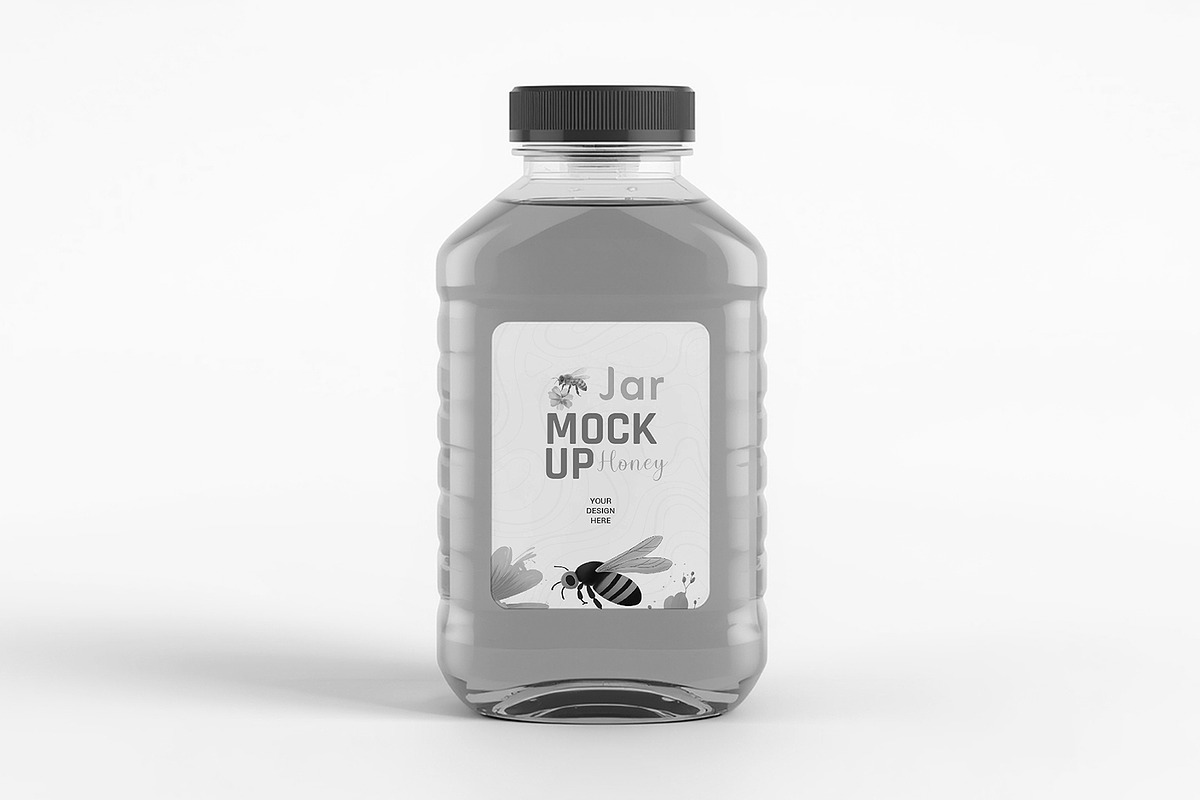 Honey Jar Plastic Bottle Mockup, a Product Mockup by graphypix (Photo 4 of 4)