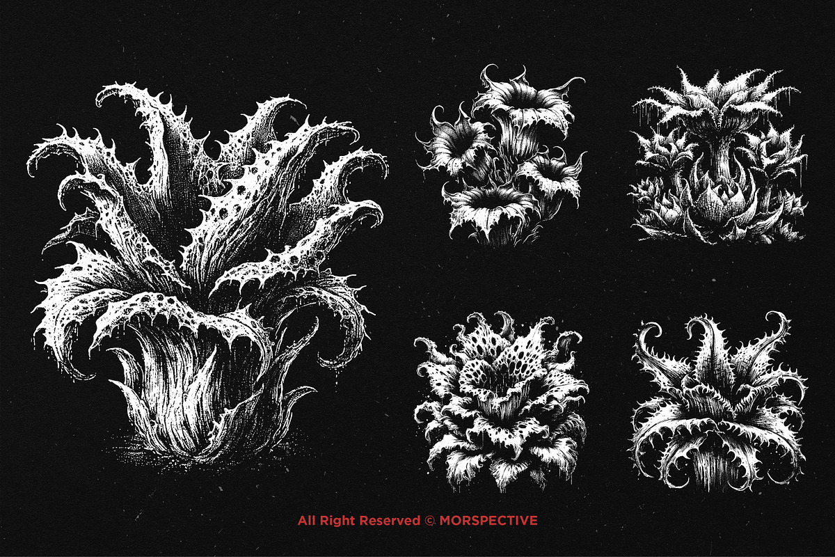 10 Bundle Dark Art Plant Scary, an Illustration by Morspective (Photo 3 of 7)