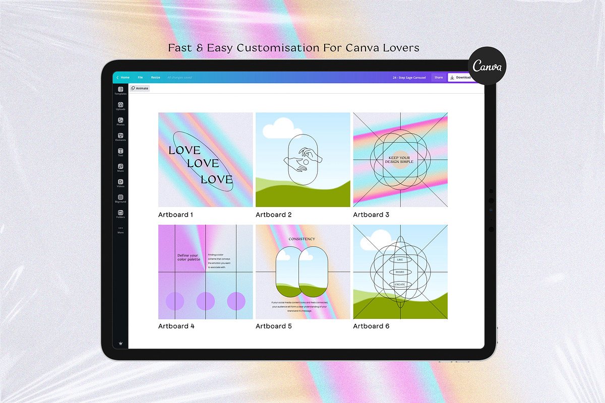 Everyday Instagram Social Kit CANVA, a Social Media Template by Sparrow & Snow (Photo 2 of 29)