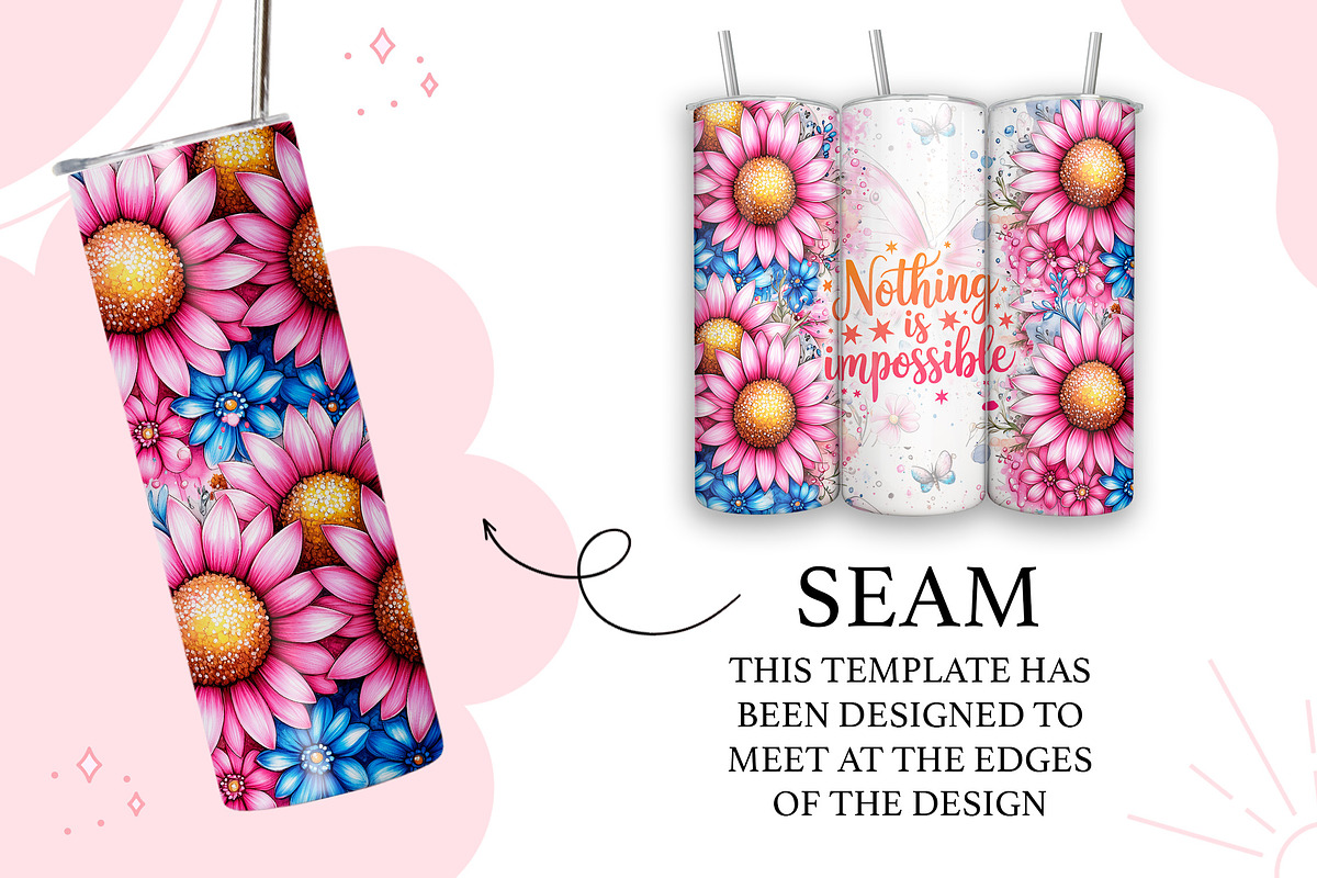 Nothing Is Impossible Tumbler, a Pattern Graphic by TumblerArtDS (Photo 2 of 3)