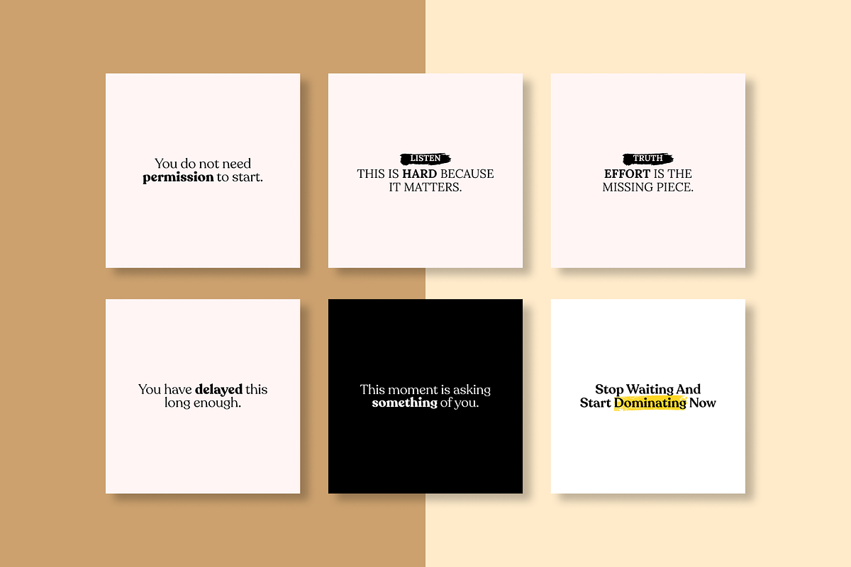 50 Motivational Instagram Template, a Social Media Template by RB Boutique (Photo 8 of 10)