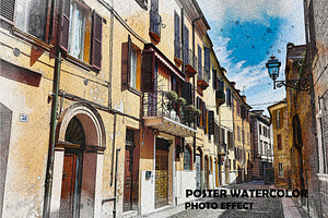 Poster Watercolor Photo Effect, an Action Add-On by 3d_model_tifotizi
