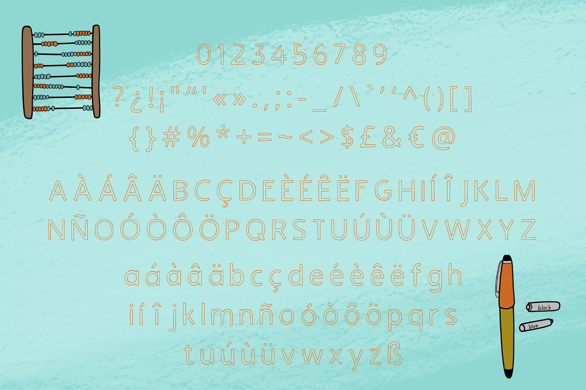 Back To School font + illustrations, a Font by LAFOLO (Photo 6 of 6)