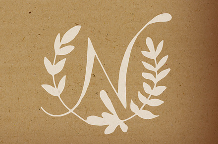 Botanical Monograms (solids) Vectors