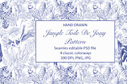 Jungle Toile de Jouy Pattern, a Pattern Graphic by Stylus & Bloom (Thumbnail 1 of 8)
