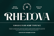 Rhedova - Modern Bold Luxury Serif, a Serif Font by Shakira Studio (Thumbnail 1 of 10)