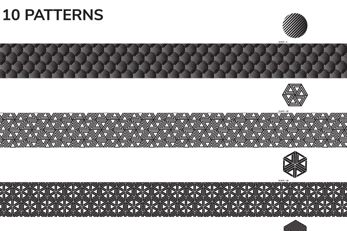 100 geometric shapes, an Object Graphic by Vanzyst (Photo 2 of 6)