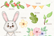 Watercolor Woodland Animals Clipart, an Animal Illustration by ekossa_art (Thumbnail 4 of 6)