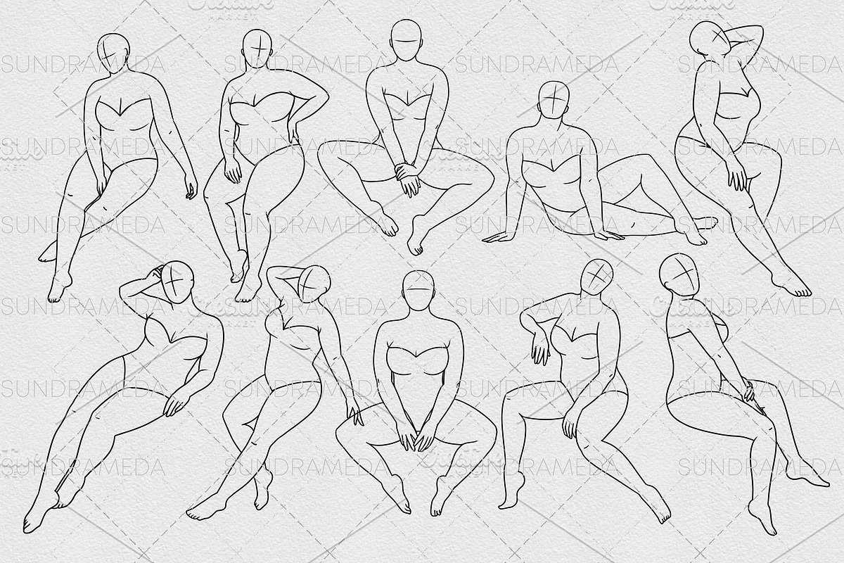 Plus Size Female Body Procreate, a Brush Add-On by sundrameda (Photo 3 of 9)