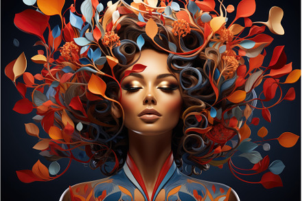 A woman with colorful hair and, a Beauty & Fashion Photo by tilialucida