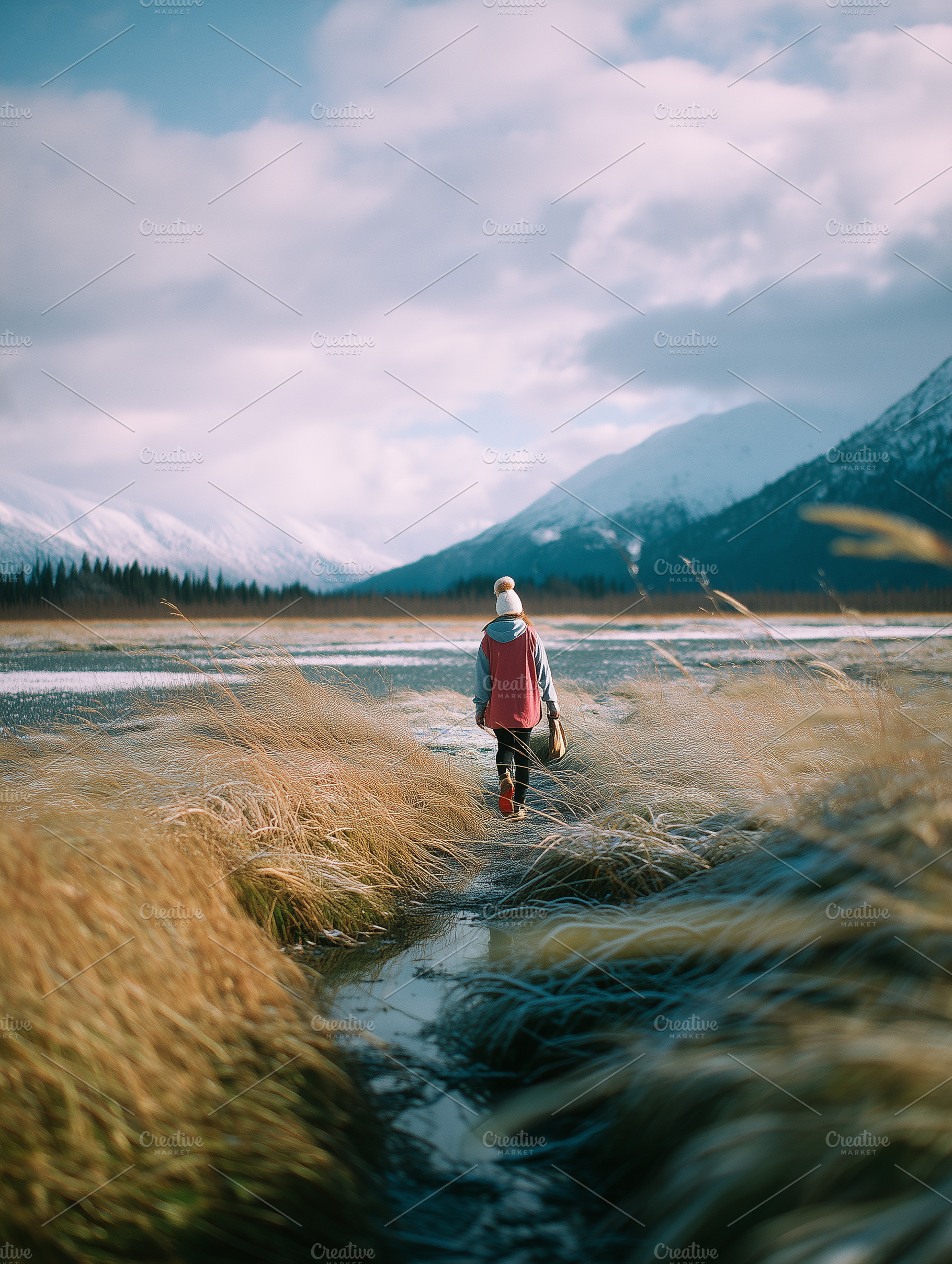 Person Walking in Alaskan Wilderness, a Sports & Recreation Photo by k.tay
