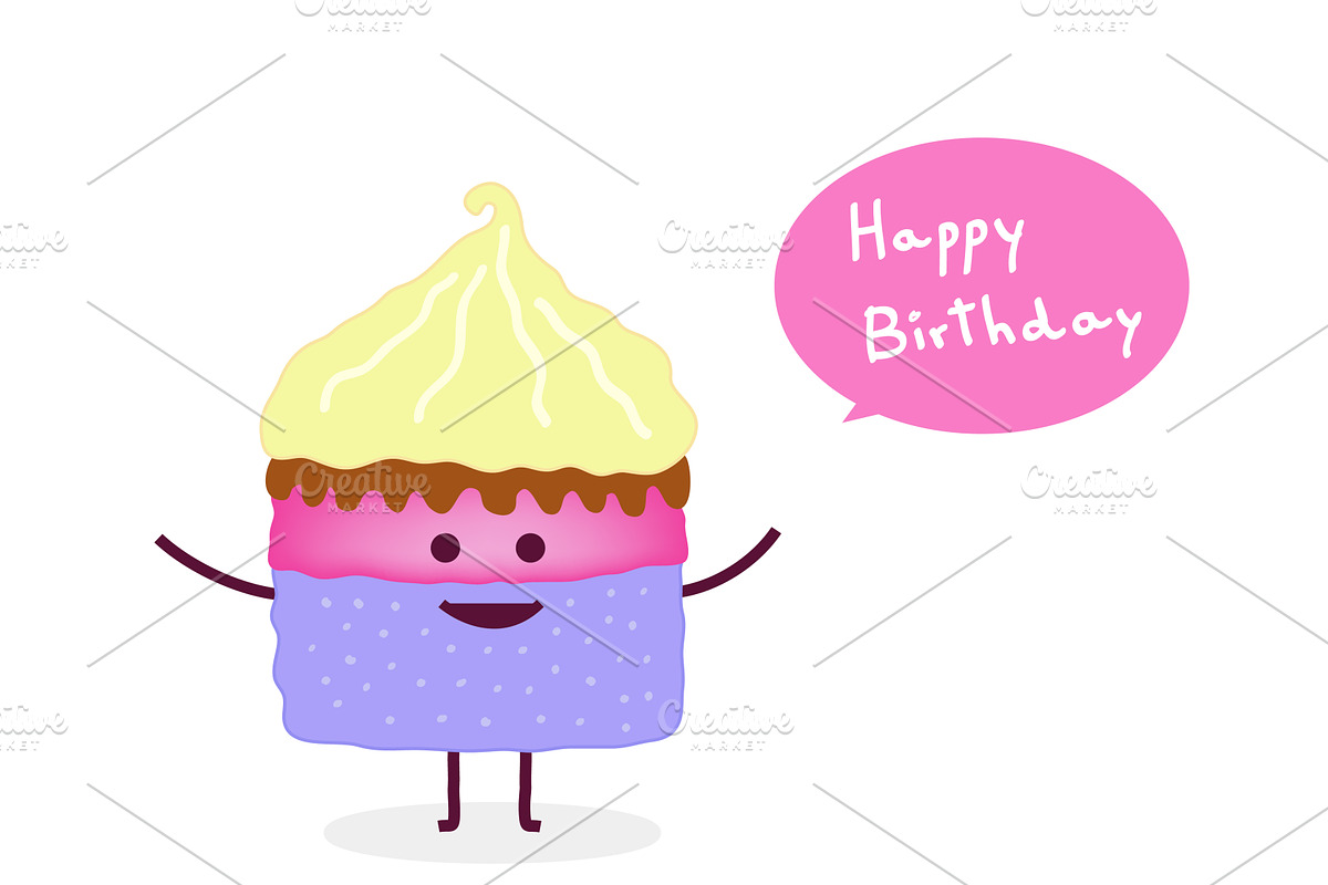 Happy birthday cake, a Decorative Illustration by Irene Loal