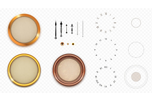Vintage clock face constructor set, an Illustration by art PVP - market