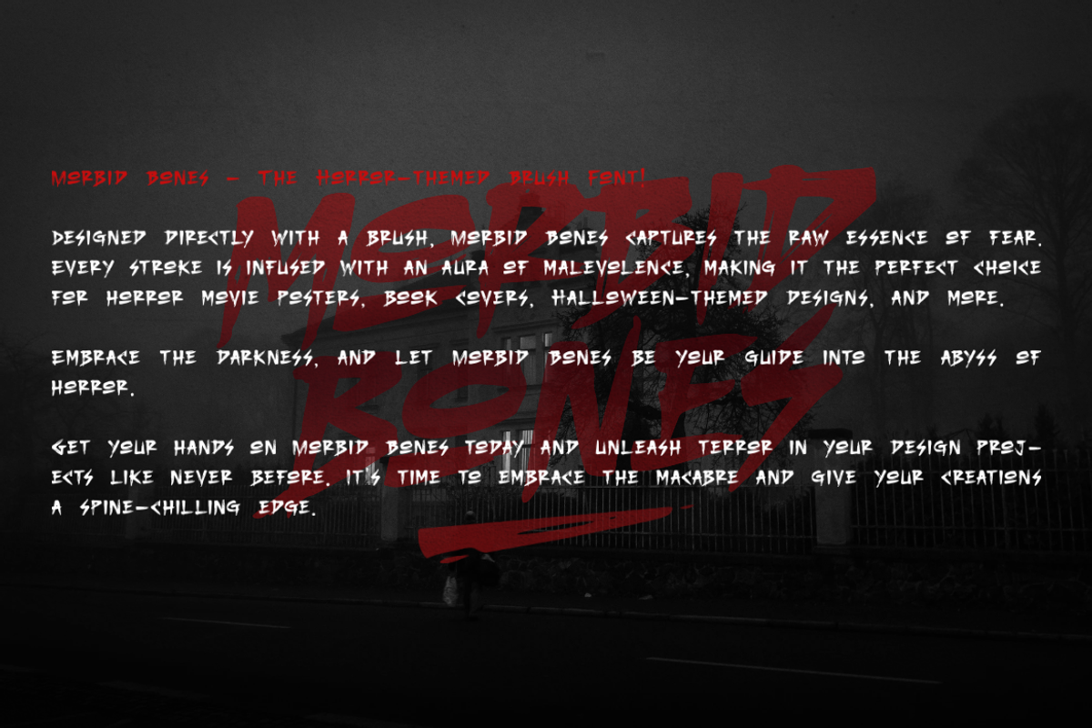 Horror brush font - Morbid Bones, a Blackletter Font by Rochart (Photo 10 of 10)