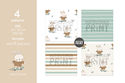 Rabbit skater seamless patterns, a Pattern Graphic by vatrushkaprint_store (Thumbnail 2 of 4)