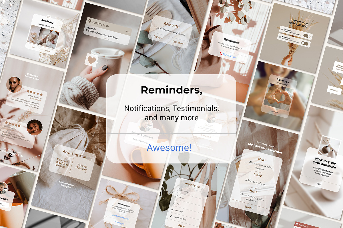 Reminders Canva Templates BUNDLE, a Social Media Template by ilonitta (Photo 3 of 14)