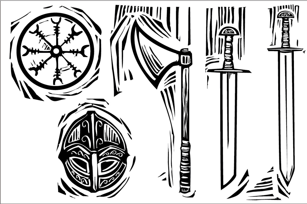 Viking Weapons, a Graphic by Xochicalco's Ruin