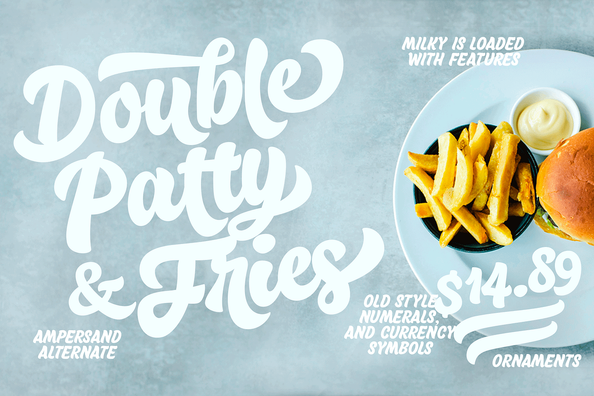 Milky -Brush Script, a Script Font by Fenotype (Photo 9 of 10)