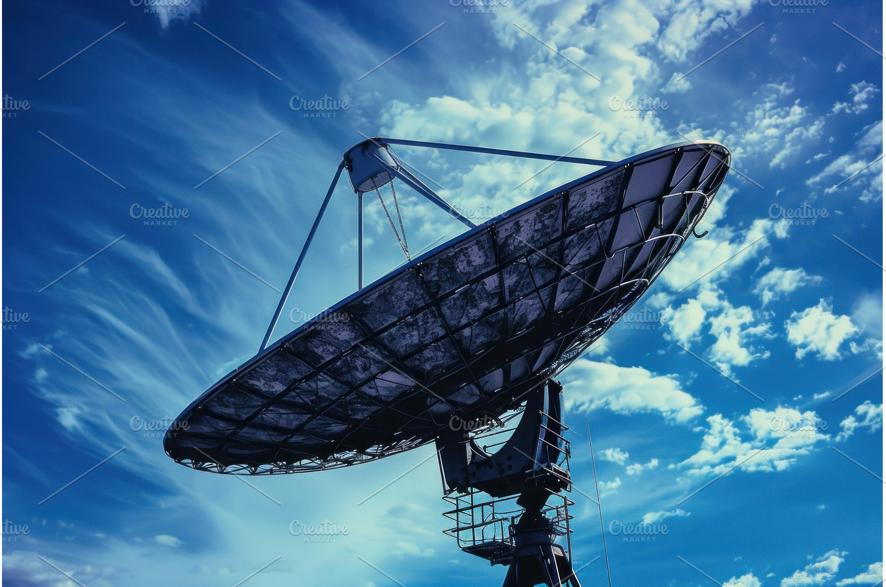 Large satellite dish antenna, a Technology Photo by Ylivdesign