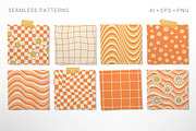 Groovy Hippie Collection, a Background Graphic by Martyshova (Thumbnail 13 of 16)