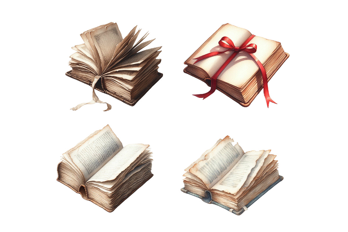 Old Open Book clipart, an Illustration by Designworld (Photo 4 of 5)
