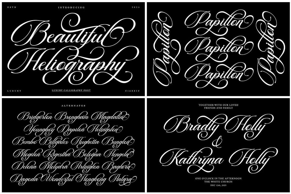 The Modern Calligraphy Font Bundle, a Script Font by Has_rizal (Photo 4 of 28)