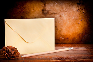 Vintage Envelope Background, an Abstract Photo by THP Creative